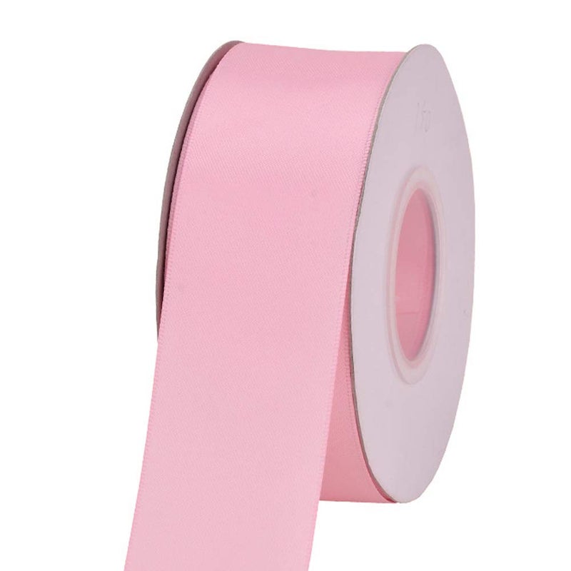 Ribest 1 1/2 inch Pink Double Face Satin Ribbon 25 Yards Per Roll for Gift Wrapping Flower Bouquet Hair Accessories Wedding Birthday - Image 2